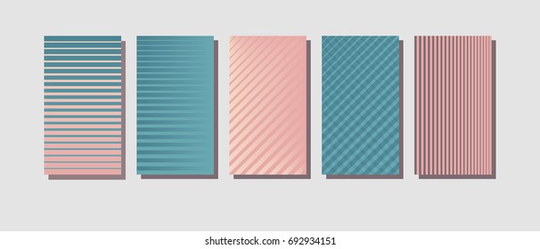 Set of geometric patterns. Patterns for Placards, Posters, Flyers and Banner Designs.
Minimalistic covers set. Vector illustration.
