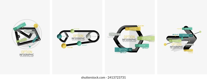 Set of geometric poster backgrounds with time line design infographics. Vector illustration For Wallpaper, Banner, Background, Card, Book Illustration, landing page