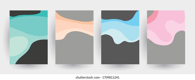 Set of geometric posters design. Background design for covers, flyers. Vector graphic cover.

