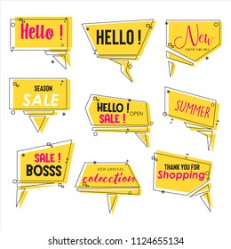 Set Geometric sale,discount banners
