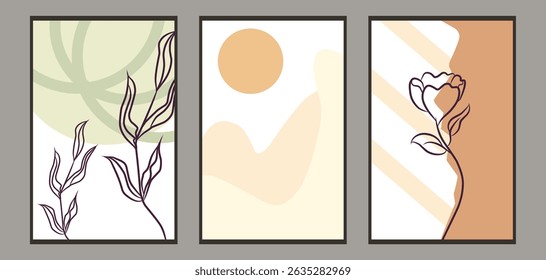 Conjunto de design de arte padrão sem costura bauhaus geométrico escandinavo em fundo branco com cores retrô, meados do século.