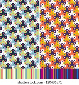 Set of geometric seamless pattern backgrounds
