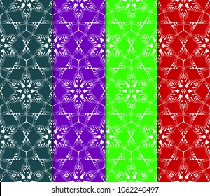 set of Geometric seamless pattern. Decorative art deco style. Vector illustration for design