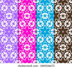 set of Geometric seamless pattern. Decorative art deco style. Vector illustration for design