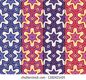 Set of Geometric seamless pattern. Decorative art deco style. Vector illustration line texture for wallpaper, packaging, banners, textile fashion fabric print, invitation cards.