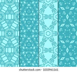 set of Geometric seamless pattern. Modern ornament. vector illustration. For the interior design, wallpaper, decoration print, fill pages, invitation card, cover book