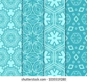 set of Geometric seamless pattern. Modern ornament. vector illustration. For the interior design, wallpaper, decoration print, fill pages, invitation card, cover book