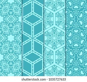 set of Geometric seamless pattern. Modern ornament. vector illustration. For the interior design, wallpaper, decoration print, fill pages, invitation card, cover book