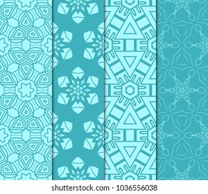 set of Geometric seamless pattern. Modern ornament. vector illustration. For the interior design, wallpaper, decoration print, fill pages, invitation card, cover book