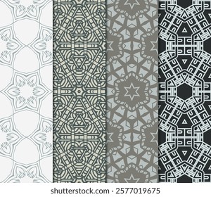 set of Geometric seamless pattern. Modern ornament. vector illustration. For the interior design, wallpaper, decoration print, fill pages, invitation card, cover book