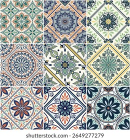 Conjunto de patrón geométrico sin fisuras. Ornamento moderno.  Para el diseño de interiores, Fondo de pantalla, impresión de la decoración, páginas de relleno, tarjeta de invitación