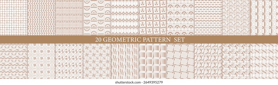 Set of Geometric seamless patterns 20. Abstract geometric hexagonal graphic design print 3d cubes pattern. Seamless geometric cubes pattern.EPS 10.eps