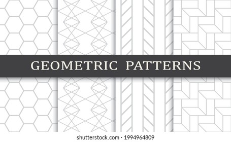 Set of geometric seamless patterns