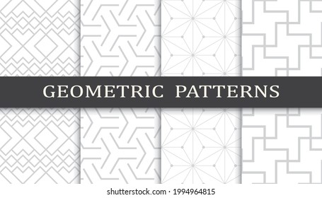 Set of geometric seamless patterns