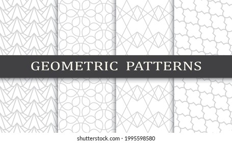 Set of geometric seamless patterns