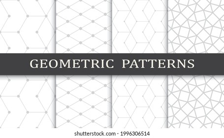 Set of geometric seamless patterns