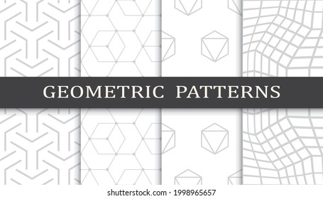 Set of geometric seamless patterns