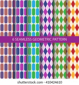 Set of geometric seamless patterns.