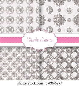 set of geometric seamless patterns