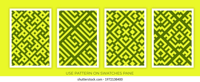 A Set of Geometric seamless patterns. Abstract geometric hexagonal graphic design print 3d cubes pattern. Seamless geometric cubes pattern islamic style.