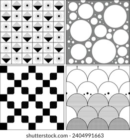 Set of Geometric seamless patterns. Abstract Geometry Pattern. Modern geometric texture design. Simple flat banner design