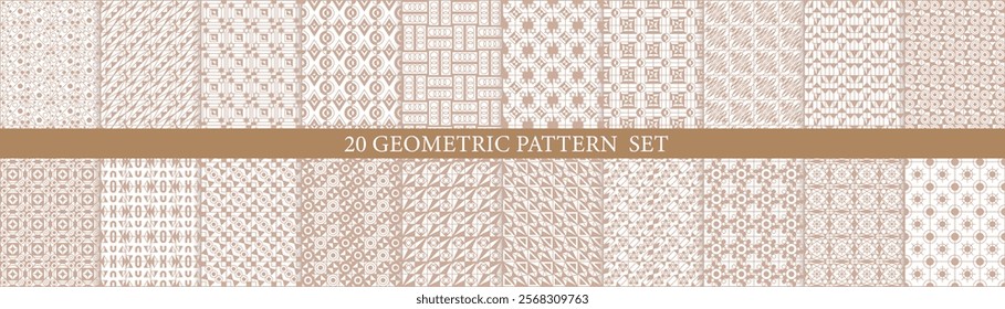 Set of Geometric seamless patterns. Abstract geometric hexagonal graphic design print 3d cubes pattern. Seamless geometric cubes pattern.