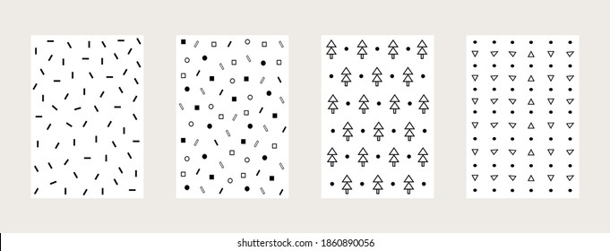 Set geometric seamless patterns, elegant ornaments, design paper, wallpaper, textile, print, wonderful collection, vector illustration