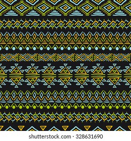 Set of geometric seamless patterns. Vector backgrounds collection, pattern swatches included.