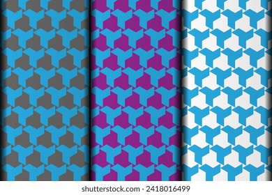 Set of Geometric seamless vector eps patterns design element.