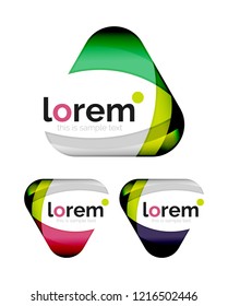 Conjunto de plantillas de iconos de convergencia de formas geométricas