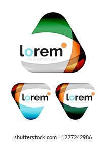 Conjunto de plantillas de iconos de convergencia de formas geométricas