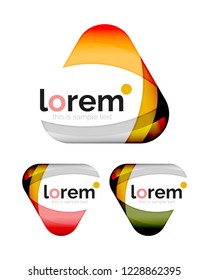 Conjunto de plantillas de iconos de convergencia de formas geométricas