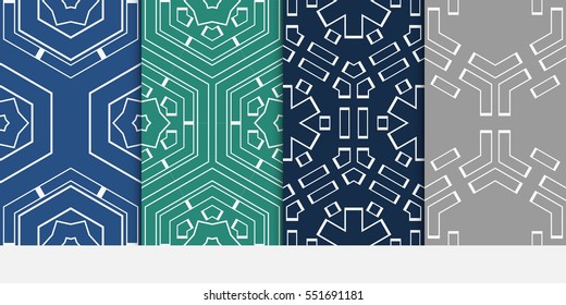 set of Geometric shape hexagon. abstract vector illustration. Seamless decorative pattern.