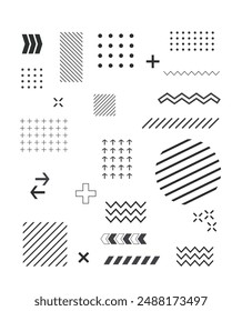 Set Of Geometric Shapes. Abstract design elements stock illustration.