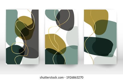 Set of geometric shapes. Abstract hand drawn watercolor effect design elements. Modern art print. Contemporary design with doodle shapes.