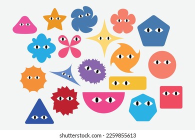 Set of geometric shapes, Abstract shapes.Vector modern design