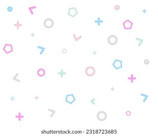 Set of geometric shapes for the background. Vector flat style, shapes illustration isolated on white background. ESP 10.
