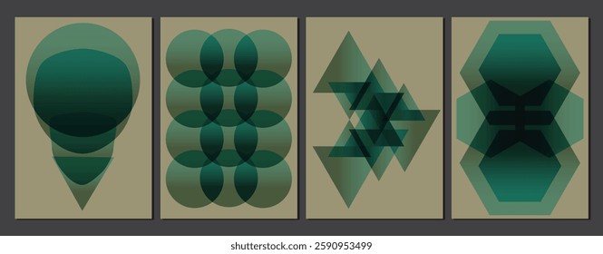 set of geometric shapes background, vector illustration of an abstract background