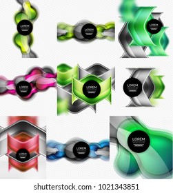Set of geometric shapes backgrounds, abstract minimal banners. Vector illustration