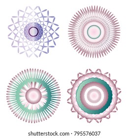 Set of geometric shapes of different colors suitable as a watermark or background - vector