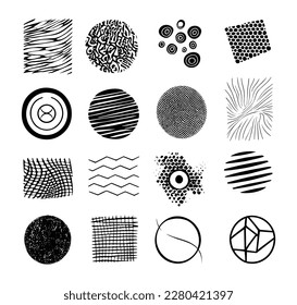 Establece el color de las formas geométricas. Elementos de diseño de vectores. Ilustración del vector
