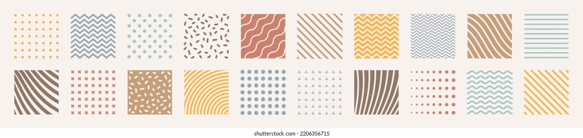 Conjunto de formas geométricas. Diseño de Memphis, elementos retro para web, vintage, publicidad, banner comercial, afiche, volante, cartel, venta. Colección de formas geométricas vectoriales de medio tono de moda.