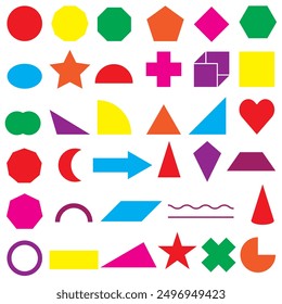Festlegen geometrischer Formen. Memphis Design, Retro-Elemente für Web, Vintage, Werbung, Werbebanner, Poster, Faltblatt, Plakatwand, Verkauf. Kollektion trendige Halbton Vektor geometrische Formen. EPS 10