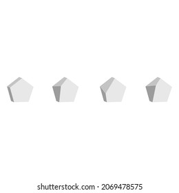 set of geometric shapes, platonic solids, vector illustration