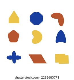 Set of geometric shapes. Simple forms, vector isolated on white background.