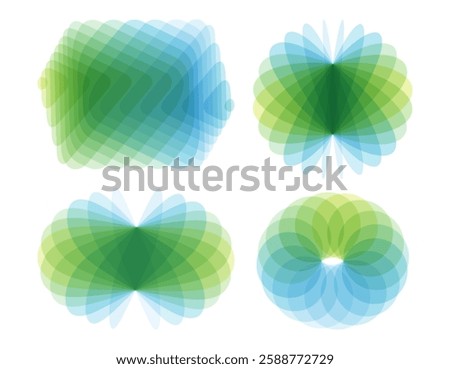 A set of geometric shapes: sphere, parallelepiped and torus. 3D vector of different overlapping elements. Illustration for brochure, banner, cover, postcard, flyer or presentation.