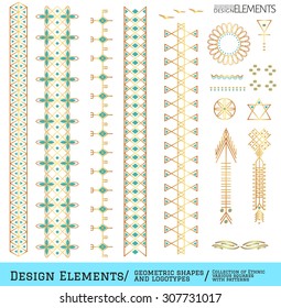 Set of geometric shapes. Trendy hipster icons and logotypes. Religion, philosophy, spirituality, occultism symbols collection. linear tattoo