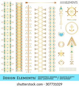 Set of geometric shapes. Trendy hipster icons and logotypes. Religion, philosophy, spirituality, occultism symbols collection. linear tattoo