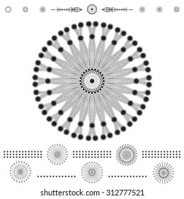 Set of geometric shapes. Trendy hipster icons and logotypes. Religion, philosophy, spirituality, occultism symbols collection