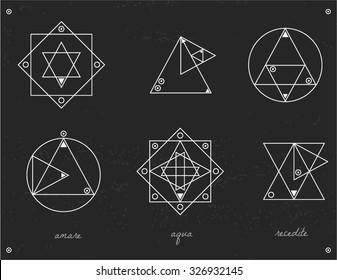 Sacred Geometry Alchemy Religion Philosophy Spirituality Stock Vector ...